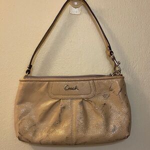 Coach Beige Leather Shoulder Bag